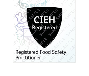 Registered Food Safety Practitioner sample digital credential