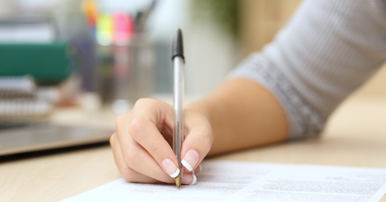 Signing a contract