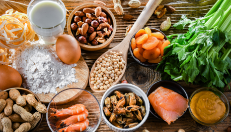 Image of common food allergens