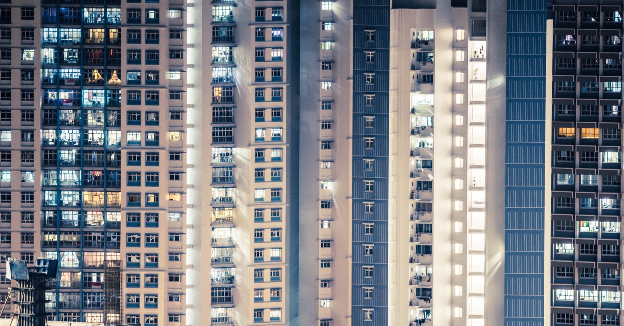 Tower block from a distance