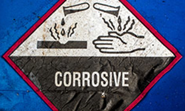 Corrosive substance sign