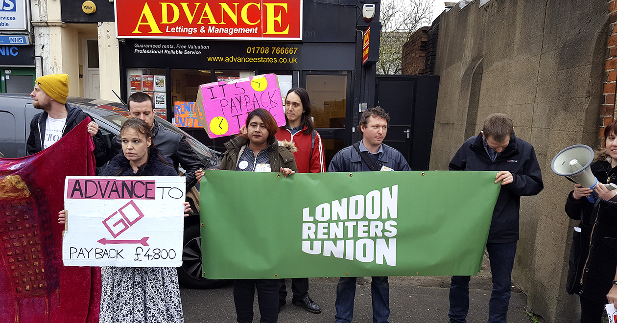 London Renters Union protesters