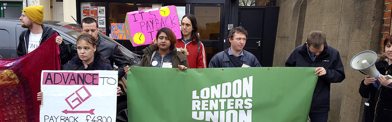 London Renters Union protesters 