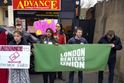 London Renters Union protesters 
