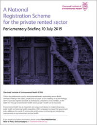 A National Registration Scheme for the Private Rented Sector - Parliamentary Briefing