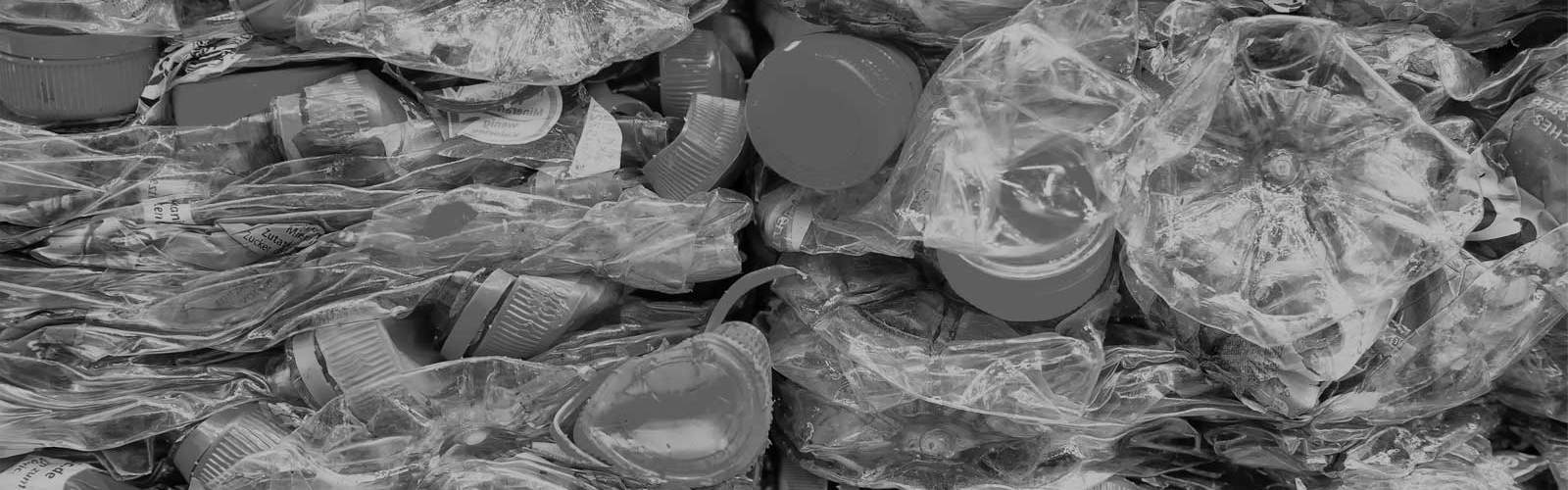 Bundle of plastic bottles