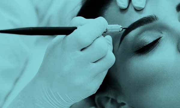 Woman receiving a cosmetic treatment