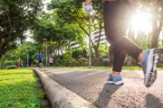 A runner in a park