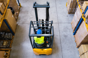 Forklift truck seen from above