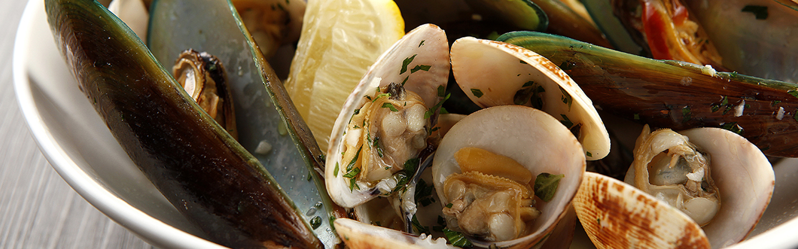 Shellfish in a food dish
