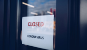 Closed coronavirus business sign 