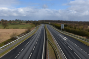 An empty motorway during lockdown