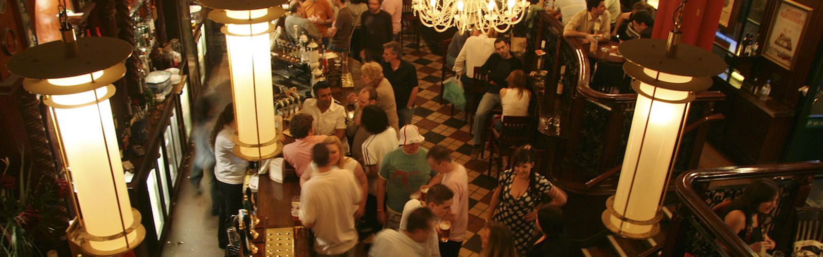 A crowded bar