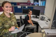 Australian Army and council colleagues at work during the COVID-19 pandemic in Brisbane, Australia