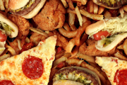Close-up of junk food