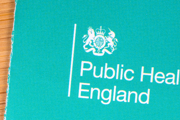 'Public Health England' printed on the front of a document