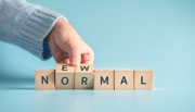 Letter blocks the spells out 'new normal'