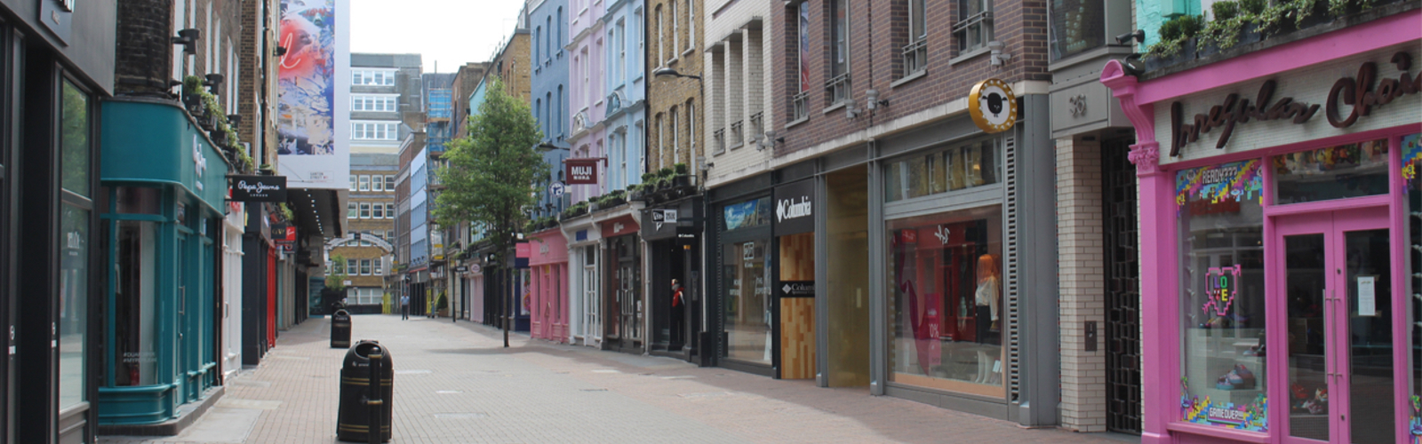 Carnaby Street, London, during the first lockdown of 2020
