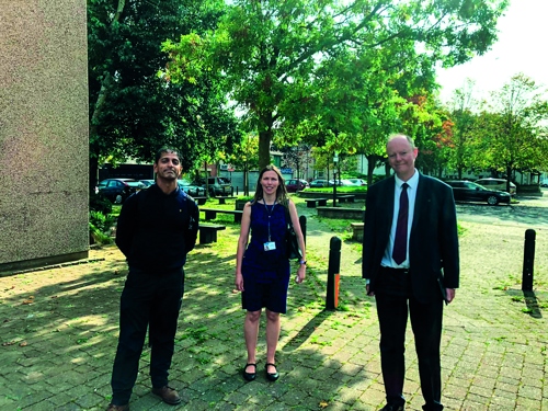 From left: Yak Patel, CEO of Lancaster District Community & Voluntary Solutions; Fiona Inston, head of public protection at Lancaster City Council; Chris Whitty, chief medical officer for England