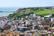 Aerial view over Hastings