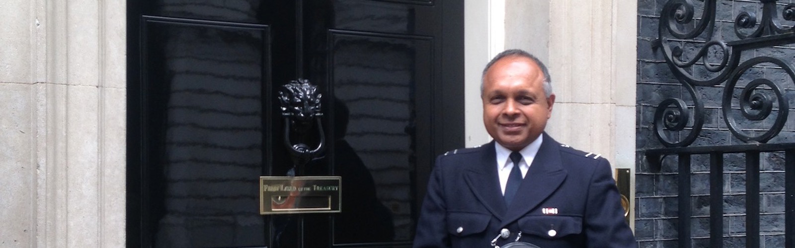 Olson Oxenham, EHP and Special Inspector, outside 10 Downing Street