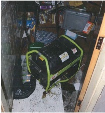 The generator was placed in a store room beneath the victim's flat.