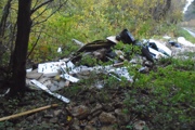 Fly-tipping in Stapleford Woods, Lincolnshire