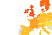 Heat map of Europe