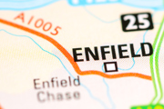 A map of Enfield, North London