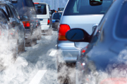 Car fumes and traffic jam.