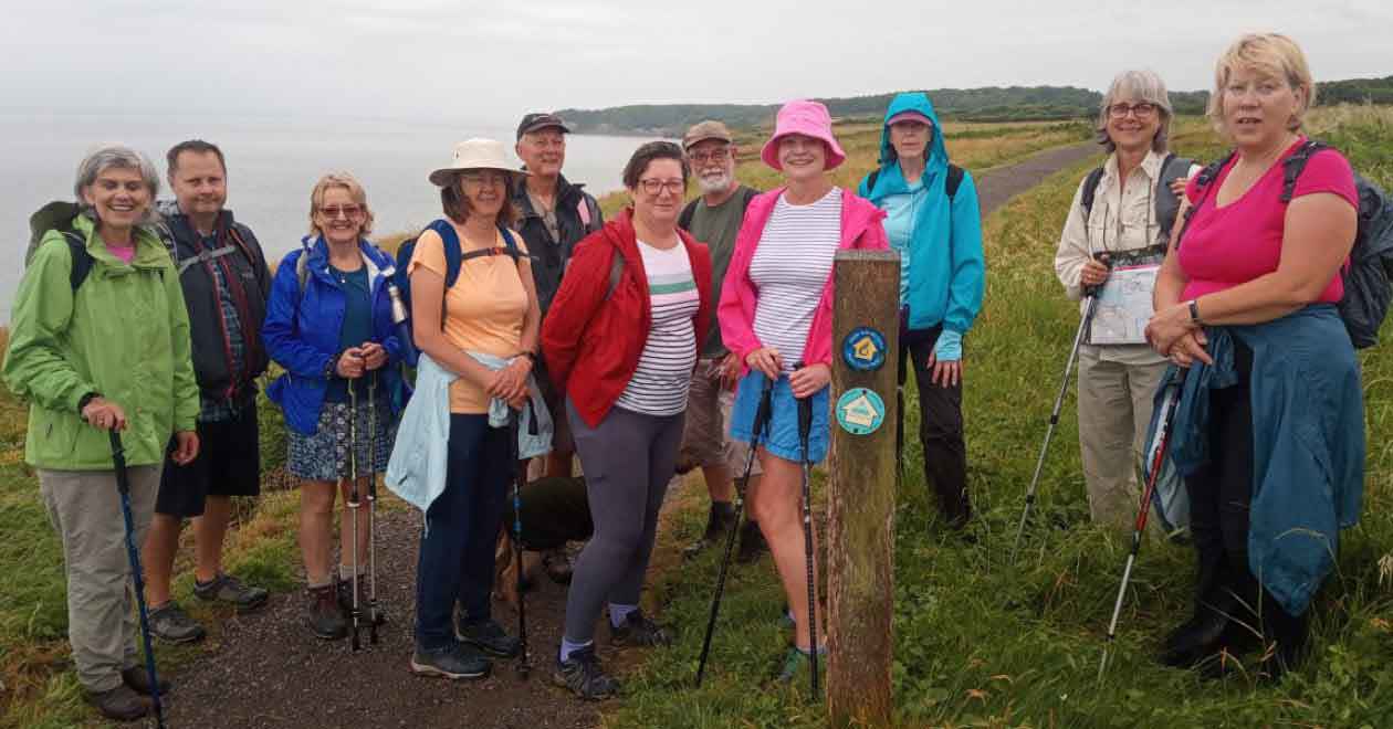 A photograph of participants on the Wales Coast Path