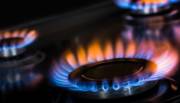 Gas hob with blue flame