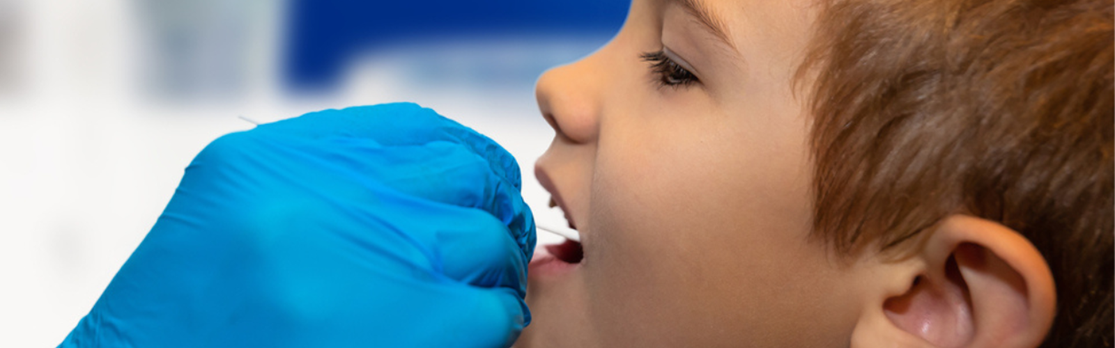 Child being examined for strep A