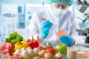 Scientist carrying out food inspection in lab