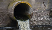 Water pipe dumping sewage