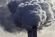 Air pollution emitting from factory