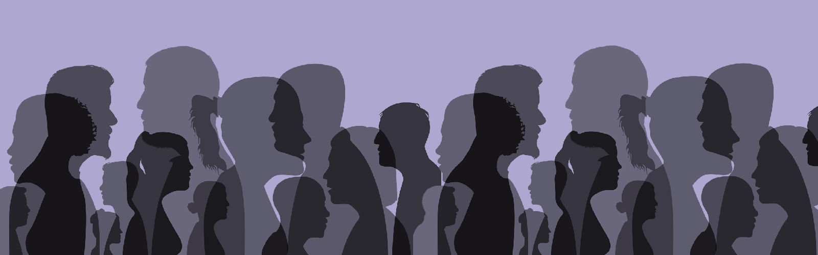 Silhouettes of peoples heads