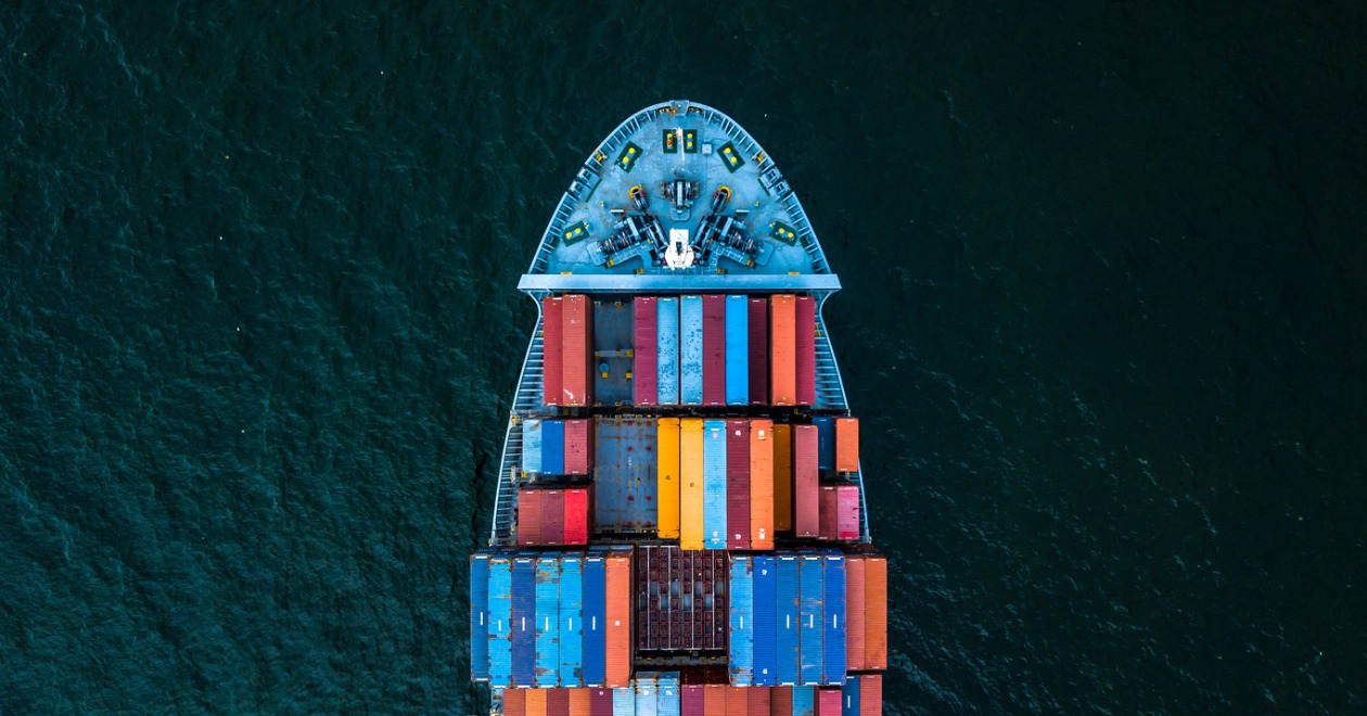 International container cargo ship