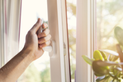 Person opening window