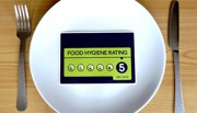 Food Hygiene Rating on a plate