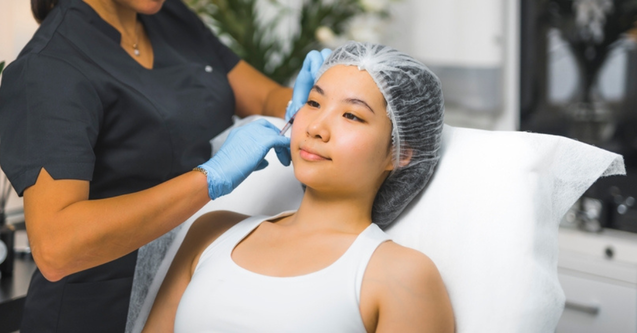 Woman getting botox