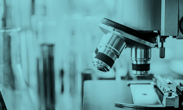 Close up of a microscope
