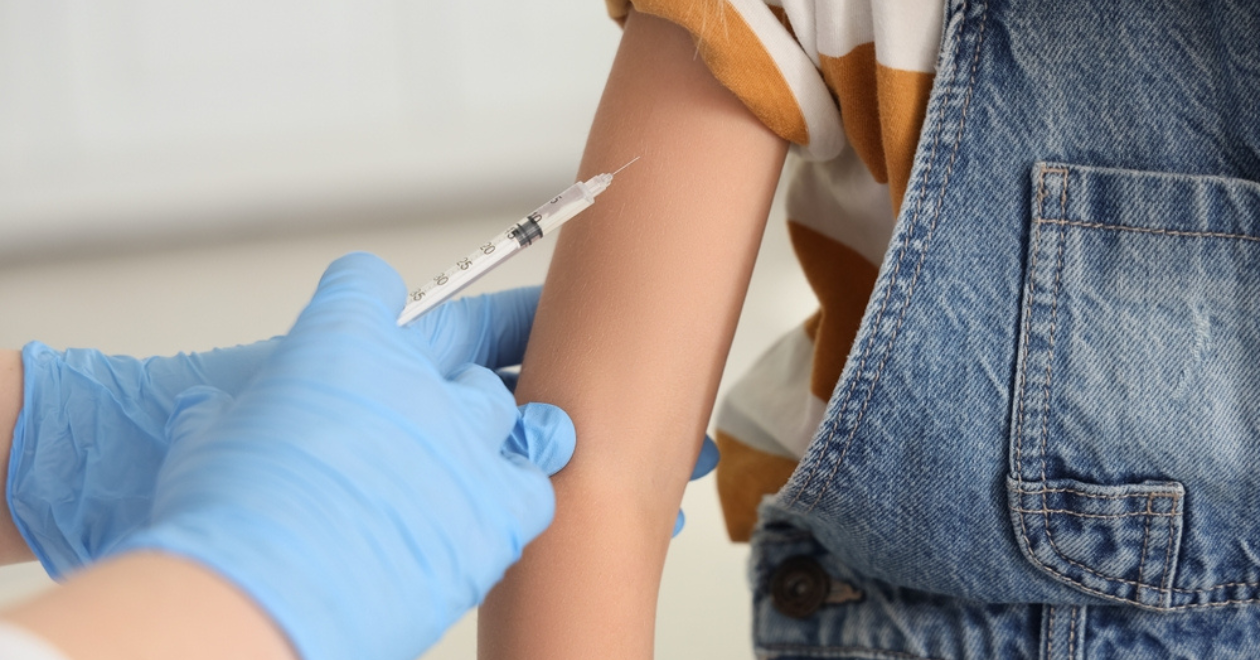Child getting a vaccine