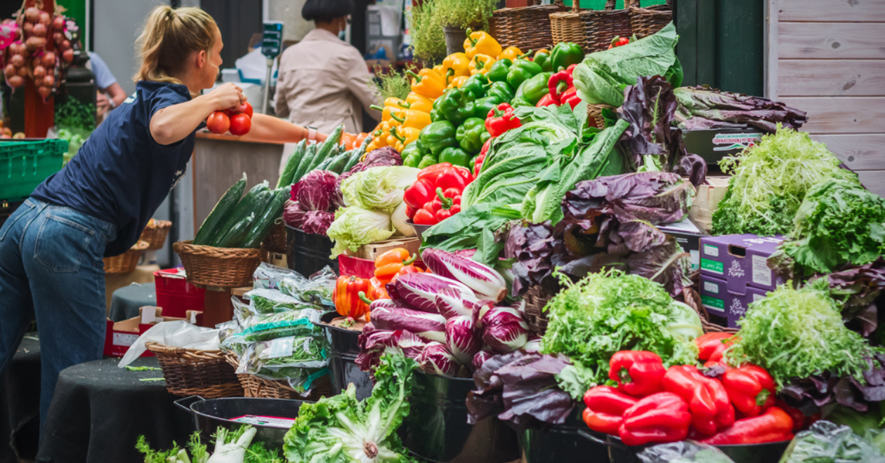 Fruit and vegetable stalls