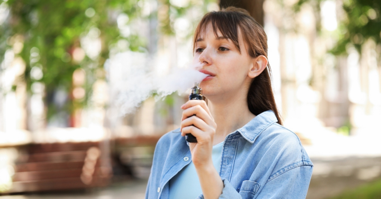 Woman vaping