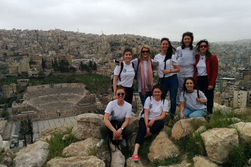 Group of Environmental Health and Nutrition students from Cardiff Metropolitan University on an organised visit to Jordan