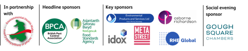 In partnership with: Environmental Health Wales | Headline sponsors: BPCA + FSA Wales